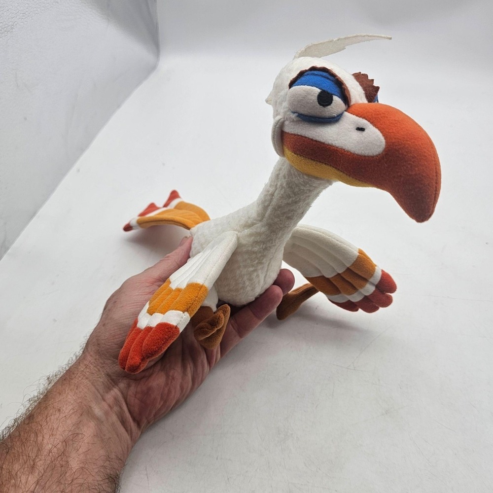 Disney The Lion King Zazu Bird Plush Stuffed Toy 10" Orange Broadway Musical